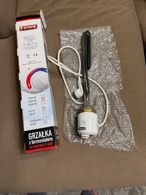 Grzałka elektryczna z termostatem 2000W 5/4" ze stali kwasoodpornej