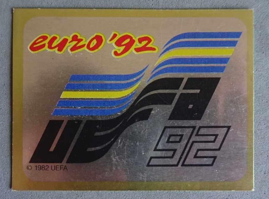 cromo brilhante nº1 da coleção euro 92 panini