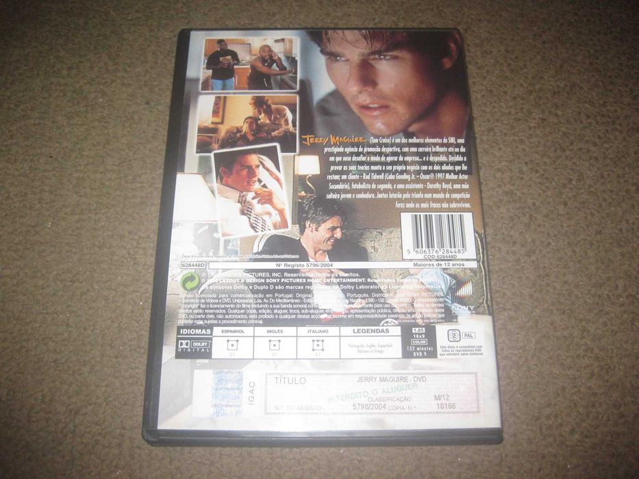 DVD "Jerry Maguire" com Tom Cruise