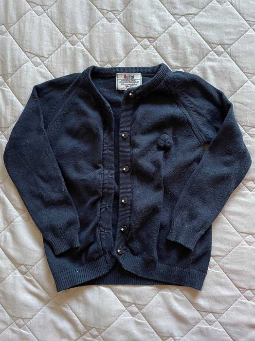 Кофта на пуговицах тёмно-синяя рост 116-122