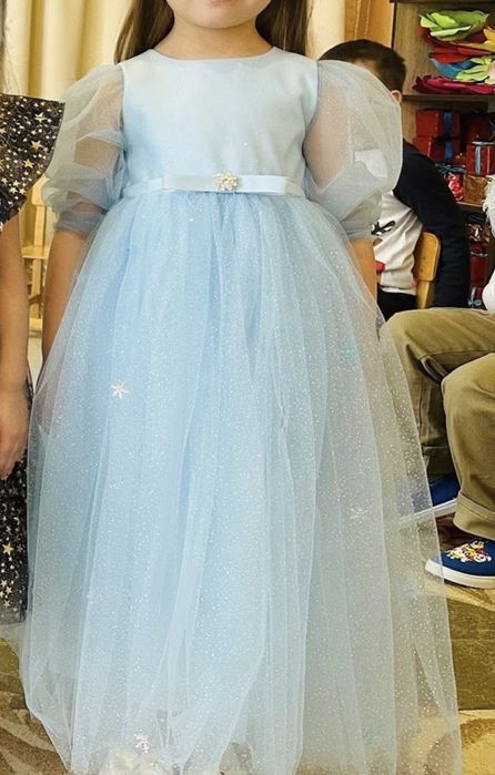 Сукня сніжинки, плаття Ельзи , голубе плаття