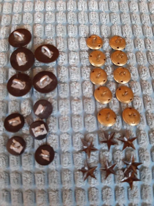 Gwiazdki Guziki Wojskowe PRL