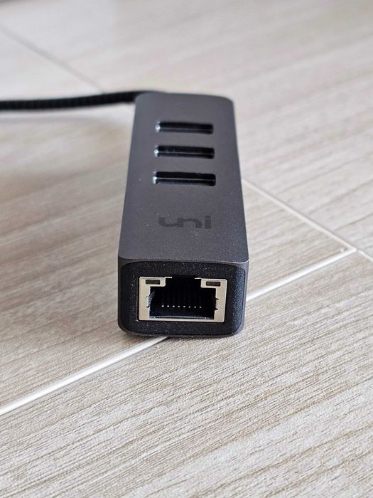 UNI Hub USB 3.0 com Ethernet RJ45