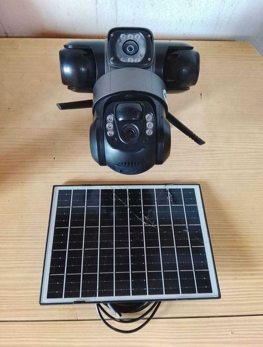 Câmera v380 painel solar