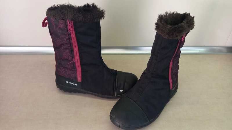 Quechua śniegowce ocieplane Novadry r.33/34 w.21,5cm