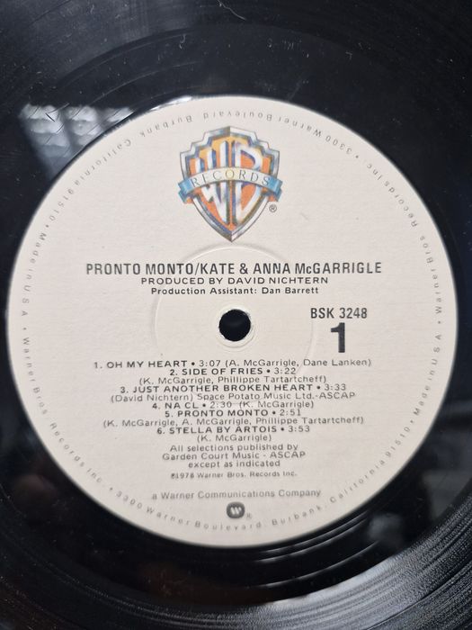 Kate & Anna McGarrigle – Pronto-Monto winyl 1978 USA
Winyl LP – Warner
