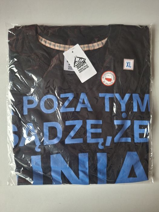 Koszulka "A poza tym sądzę, że Unia Europejska" czarna męska XL