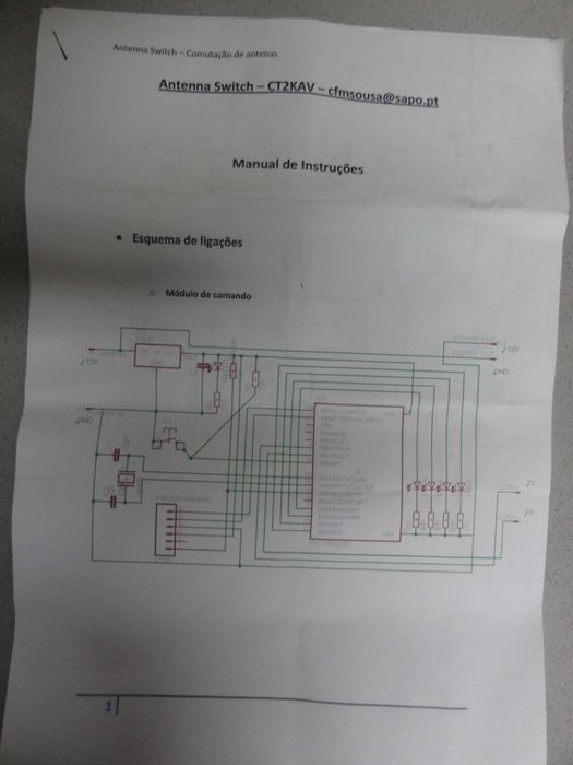 Comutador de antenas - Kit p/montar