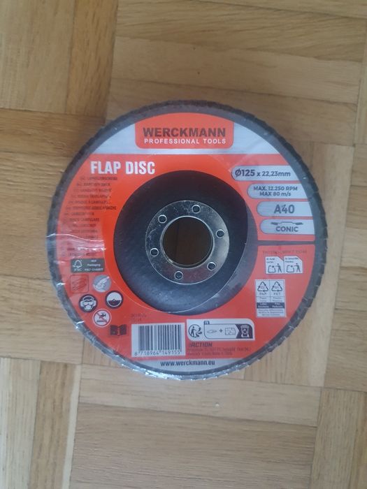 Tarcza lamelowa listkowa, 125mm, Werckmann, 2 szt., nowe