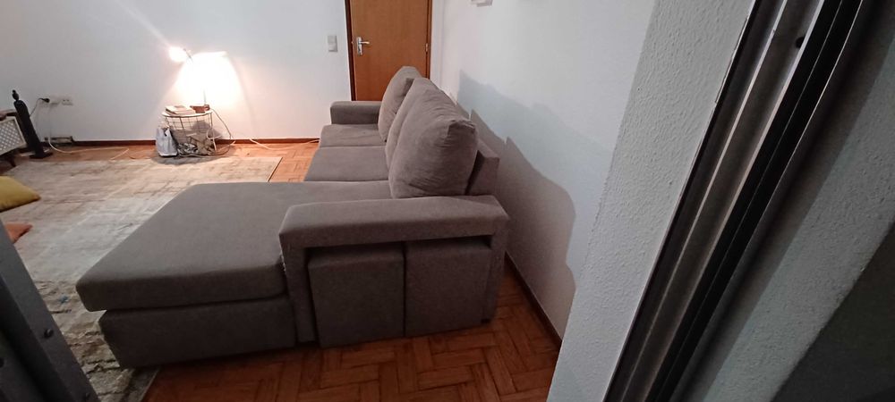 Sofá chaise longue 3 lugares