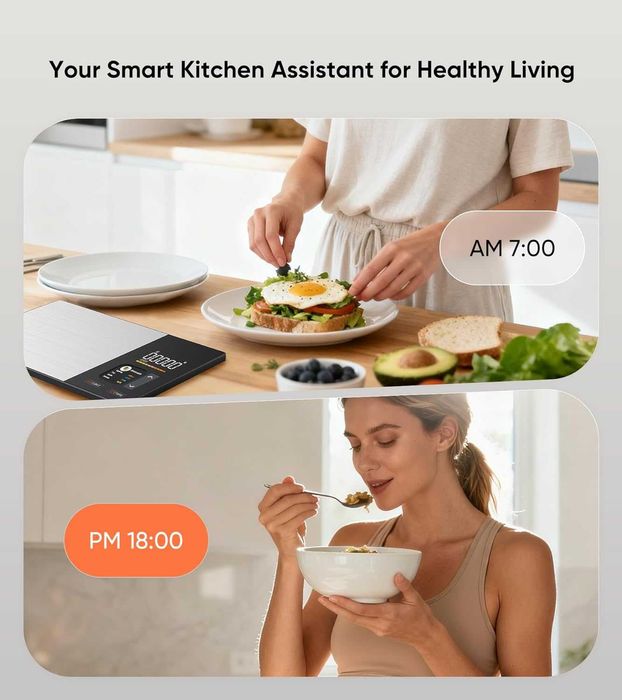 inteligenta waga do żywnośći lepulse na aplikację smart