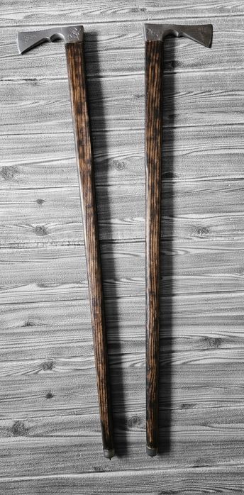 2x ciupaga góralska drewniana prawdziwa żelazny grot dzień ojca ozdoba