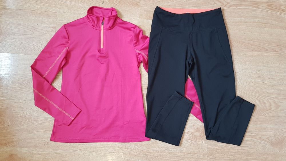 Набор: спортивная кофта кофточка реглан лосины лосiни леггинсы легінси