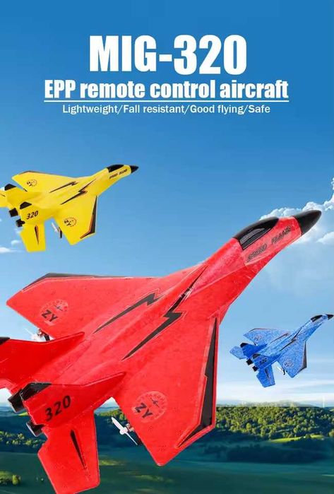 Parkten P320 Avião RC Planador 2.4G 2CH – Aeronave de Controlo Remoto em EPP NOVO