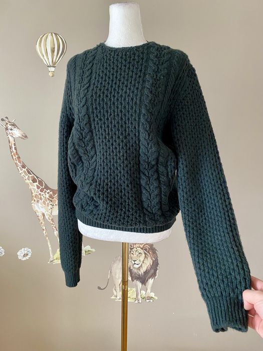 Wełniany sweter klasyczny premium sweter z wełny Massimo Dutti