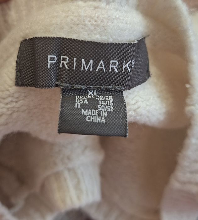 Sweter sweterk w paski kolorowe. Primark, roz. XL