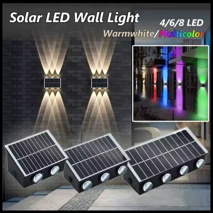 Lampy ścienne LED 10w solarne Klinkiet. Powiększony akumulator 3000mA