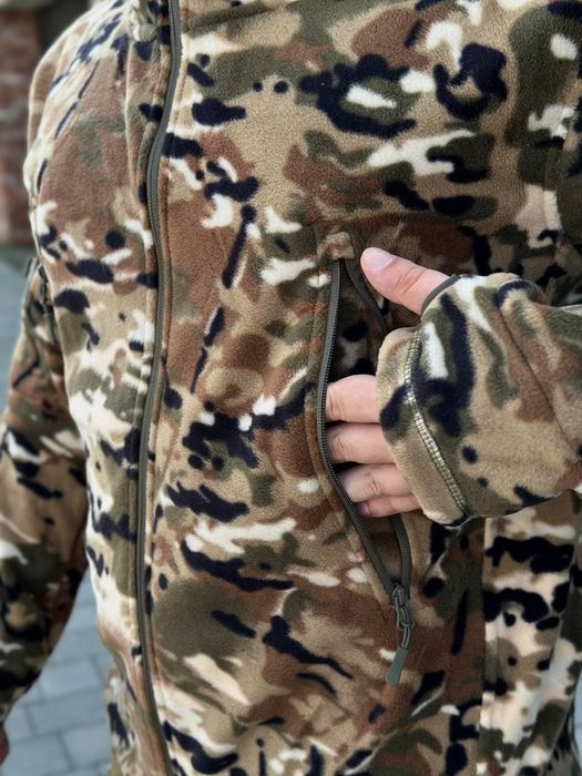 Флісова кофта Shark Мультикам | Тактична фліска | Військова кофта ЗСУ | Military Multicam | Тактичний одяг | Тепла кофта | S-XXXL