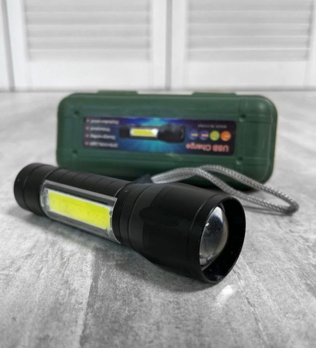 Фонарик ручной COB USB micro charge