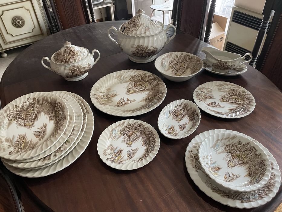 Serviço Inglês de jantar, porcelana