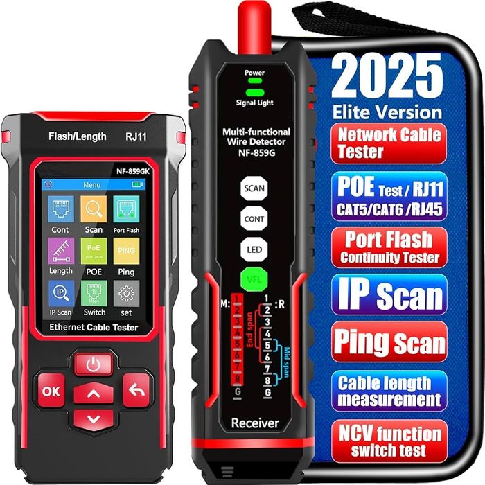 NOYAFA NF-859GK мережевий тестер, PoE , Wiremap, SCAN, NCV, ping, ip: 3 ...