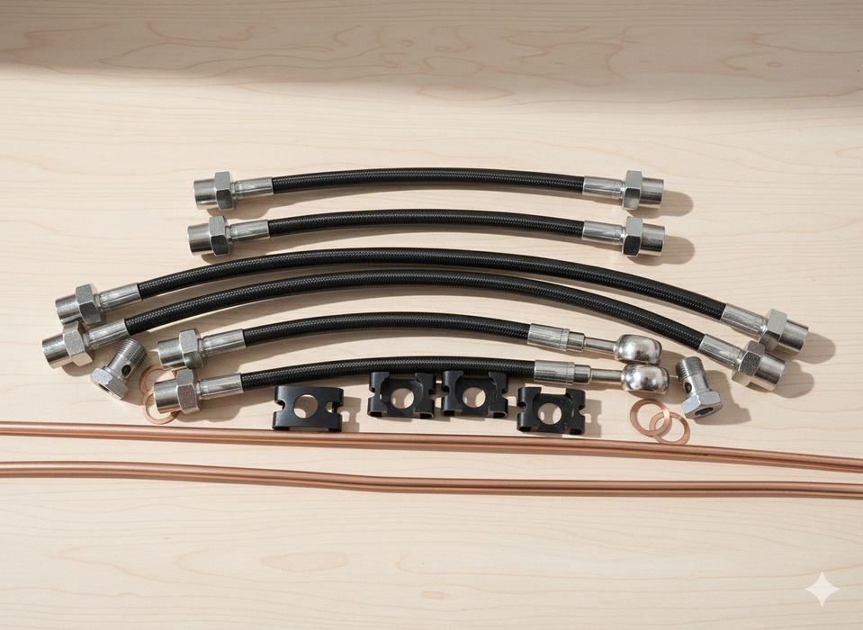 Przewody w stalowym oplocie Audi A4 B5 Volkswagen Passat B5