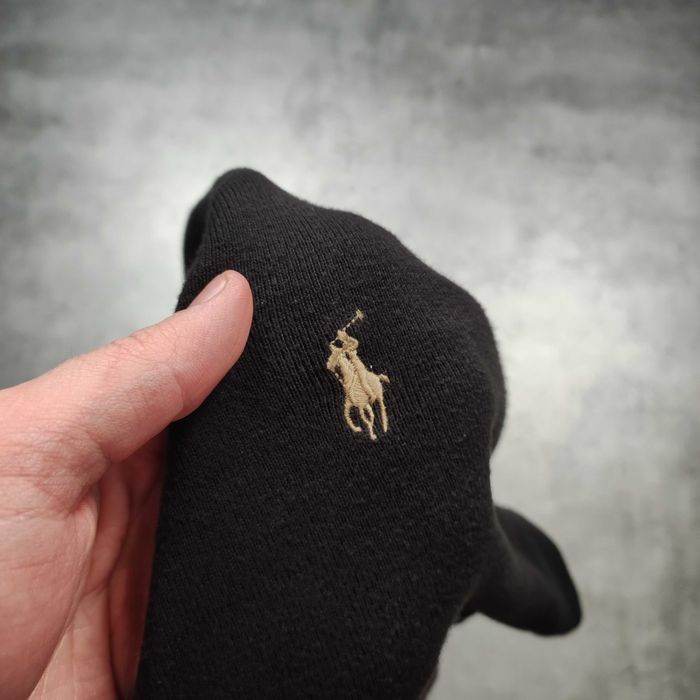 MĘSKI PREMIUM Czarny Sweter Elegancki Bawełna Polo Ralph Lauren Konik