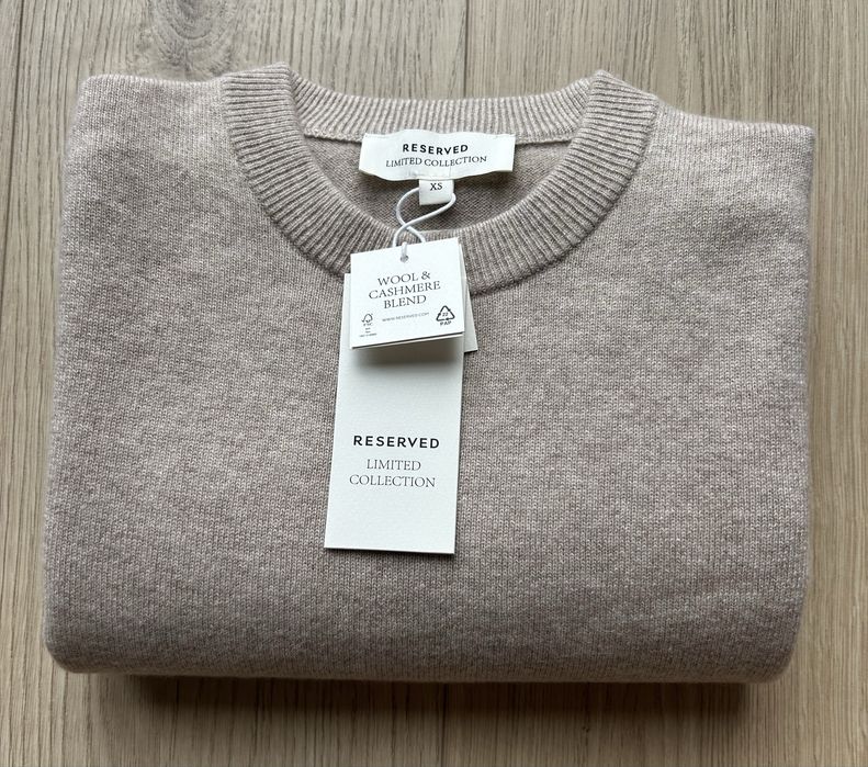 Sweter kaszmir, wełna Reserved rozmiar Xs