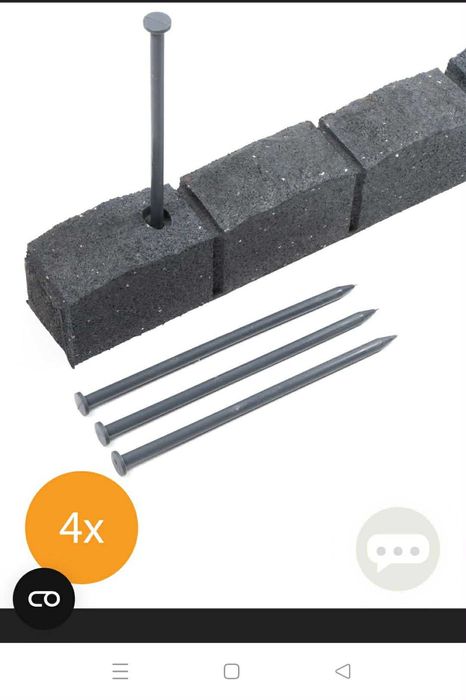 Obrzeże ogrodowe Roman Stone szare