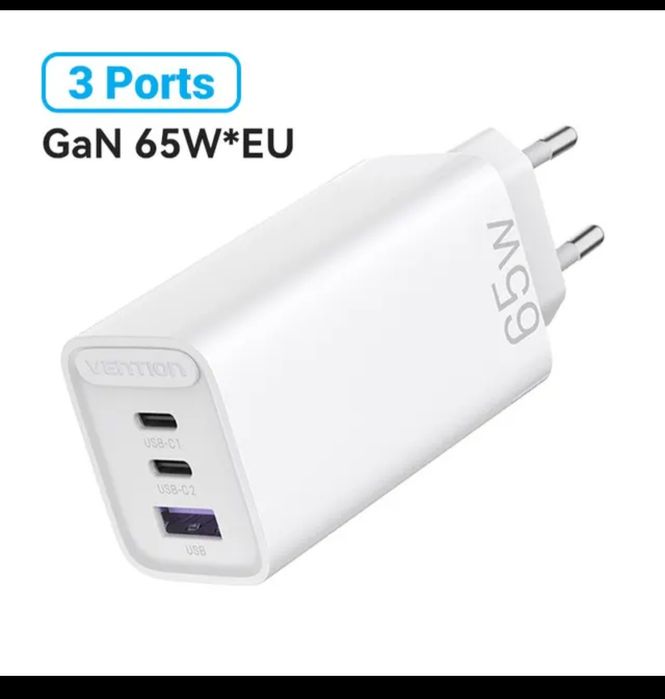 Зарядка потужна 65 Вт якісна ! Vention