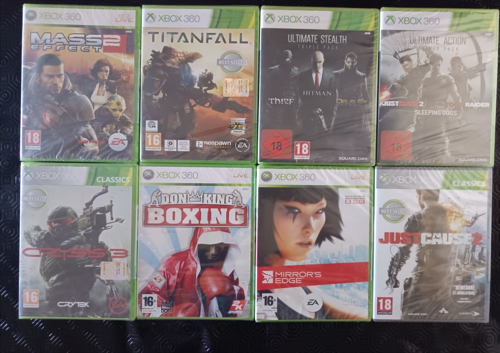 Jogos selados para Xbox 360 e Xbox one
