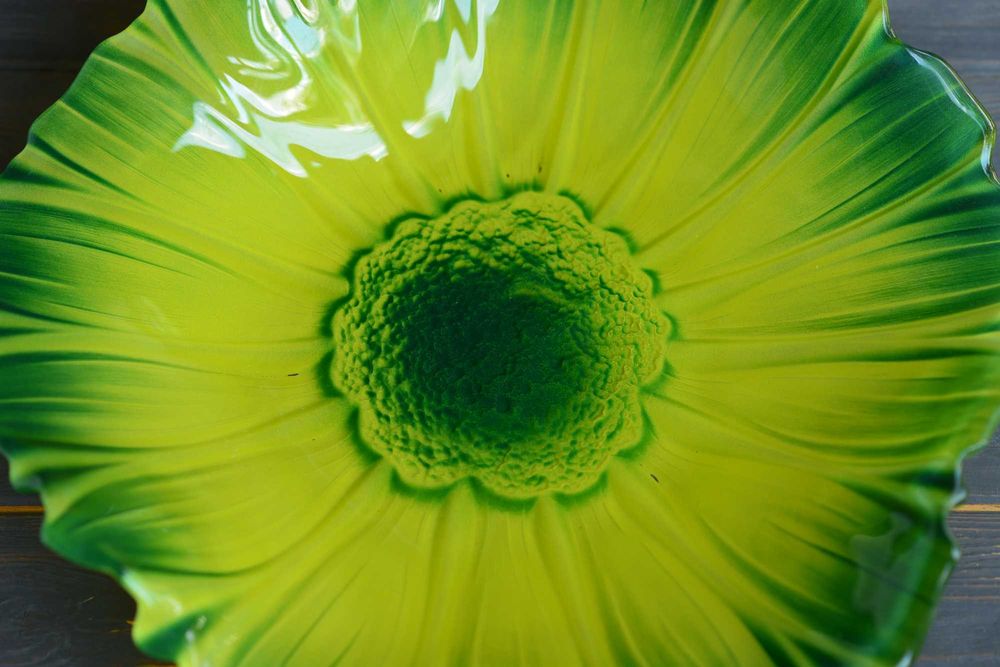 Вінтажне блюдо-цукерниця Waltherglas Німеччина Соняшник соняхи