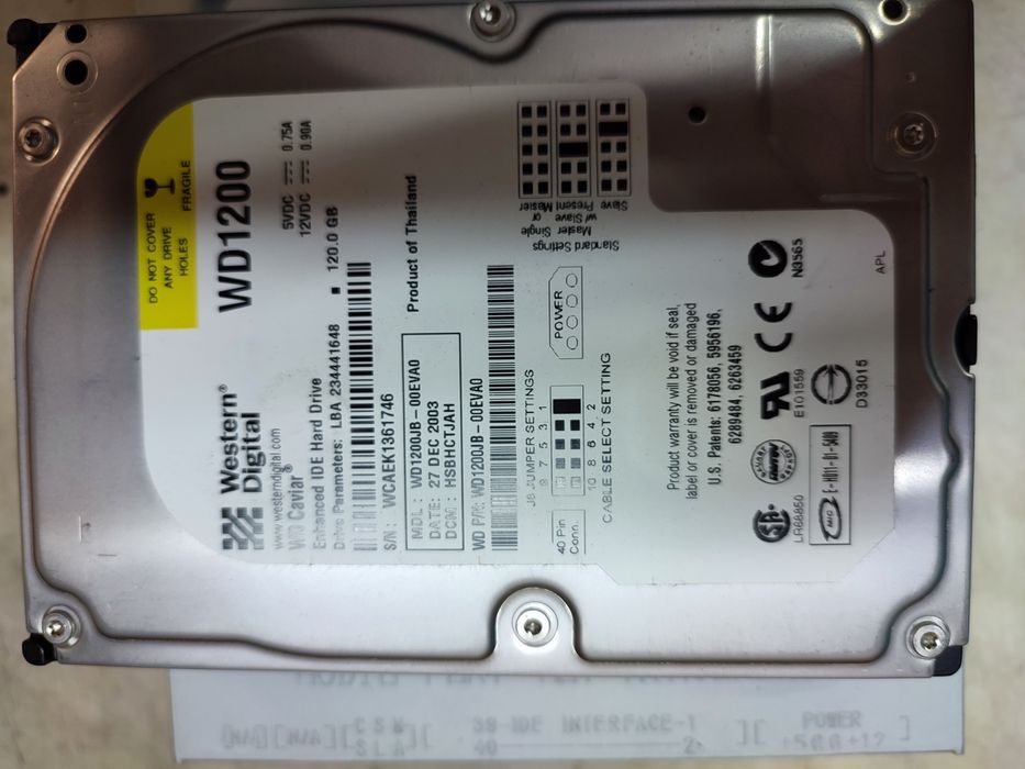 CD ROM dysk 120gb ram