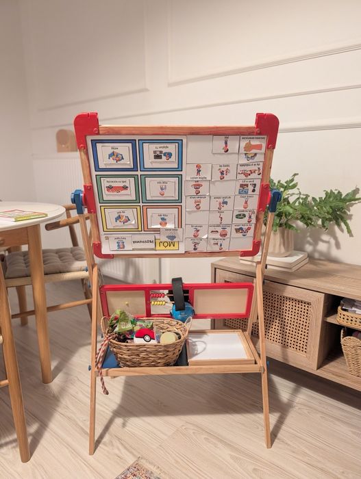 Playtive Dwustronna tablica stojąca edukacyjna