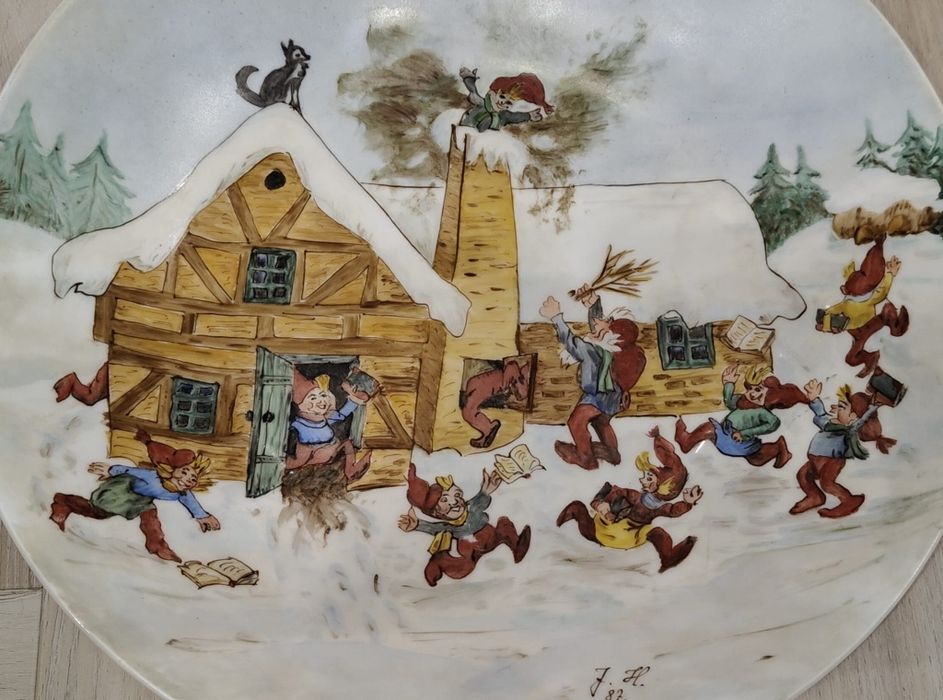 Talerz kolekcjonerski - krasnale