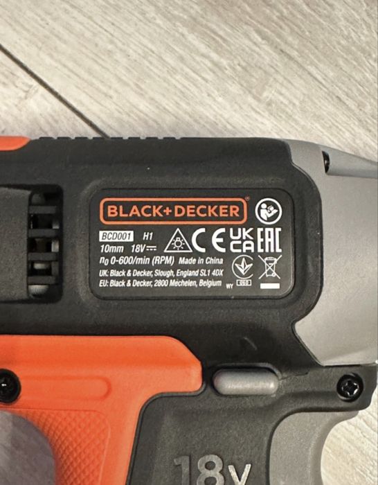 Wiertarko-wkrętarka x2 aku 18V 1,5Ah Black&Decker BCD001C1 2 akumulatory nowa