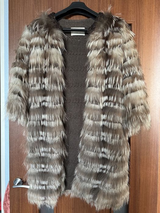 Пальто кашемировое с чернобуркой