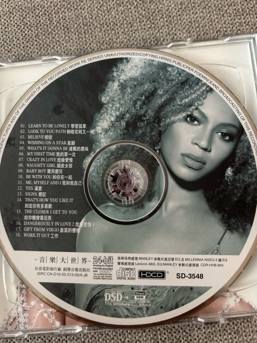 CD Beyonce Learn to be Lonely (versao asia)