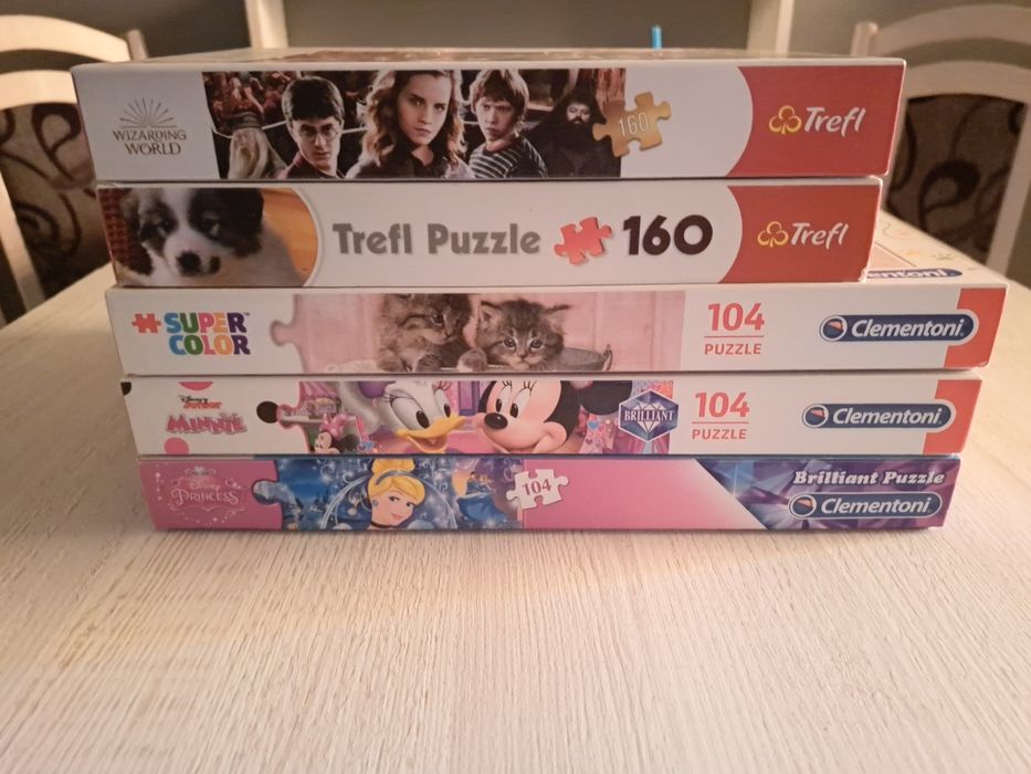 Puzzle - zestaw 3×104 el. 2x160 el