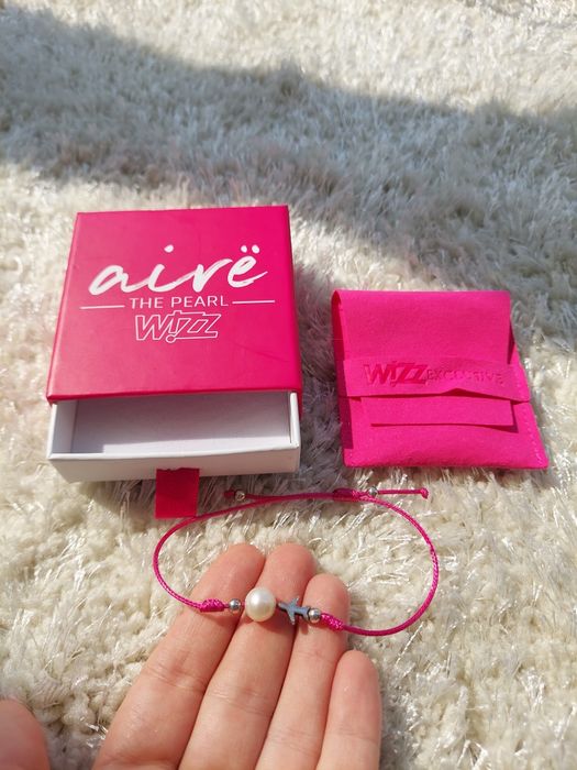 Браслет срібний Aire The Pearl з літаком і перлиною