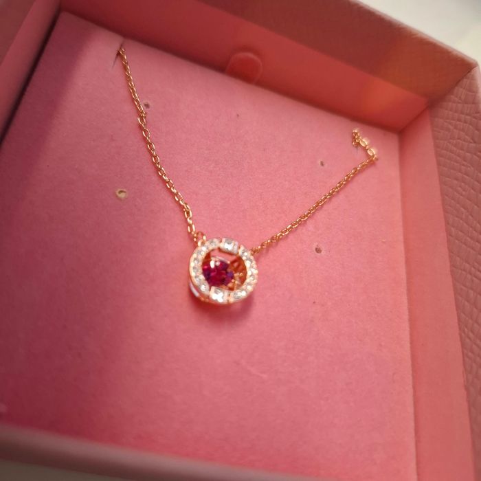 Naszyjnik swarovski Una Szlif róż