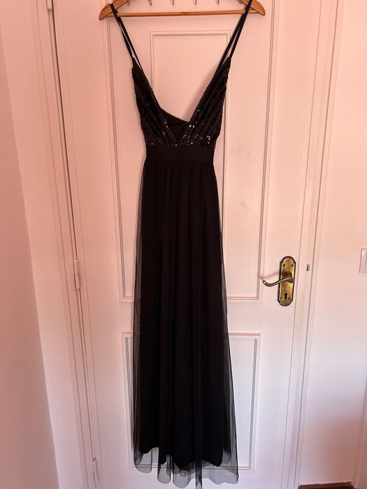 Vestido Preto Brilhante