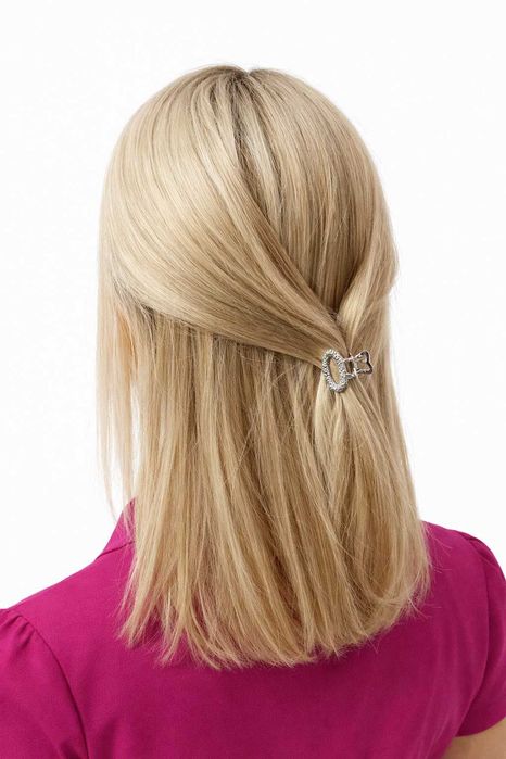 Peruka naturalna bez grzywki long bob pastelblonde -small -Nessaja salon peruk Kraków