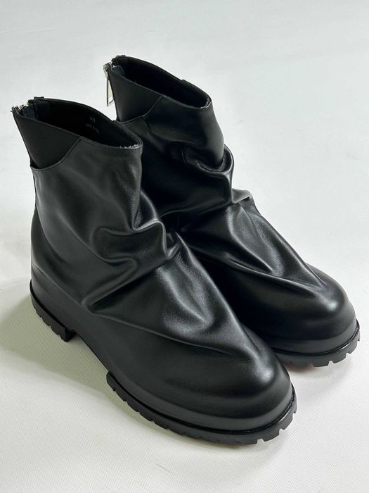 424 MARATHON BOOT back zip черевики чоботи чорні ботинки черные black