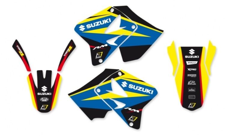 Okleina Komplet naklejek oklein Suzuki Rm 125 RM 250 Rok 01-19 Nowa