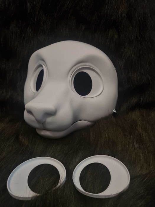 Furry fursuit mask base cosplay maska baza fursona therian kemo o kigurumi fox wolf dog head anthro