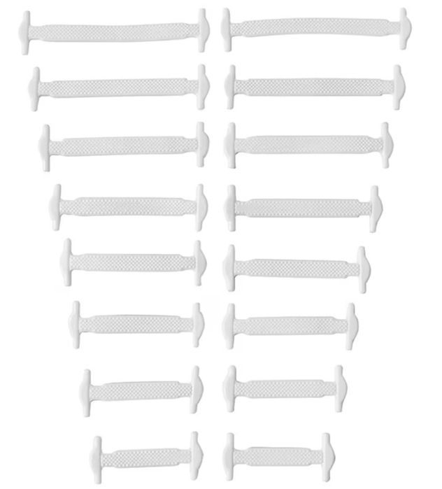 Sznurówki bez wiązania białe