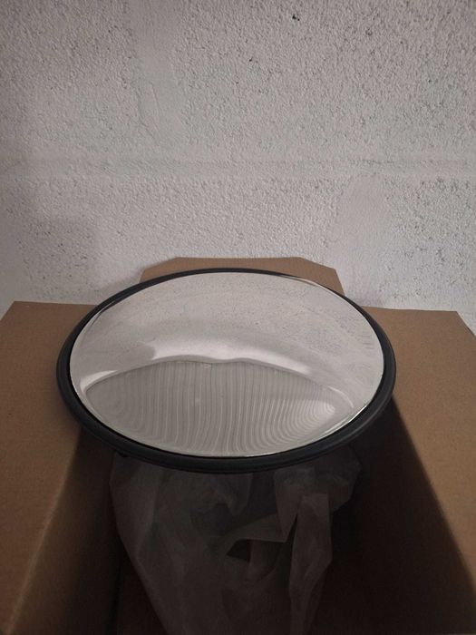 Espelho Convexo Preto para Garagem – 30 cm - nunca usado/instalado