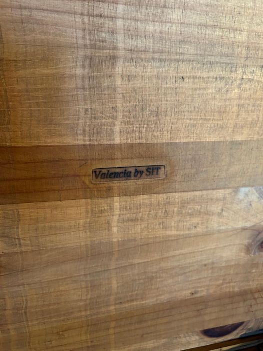 Nisk drewniany i stolik w stylu rustykalnym Valencia by Sit