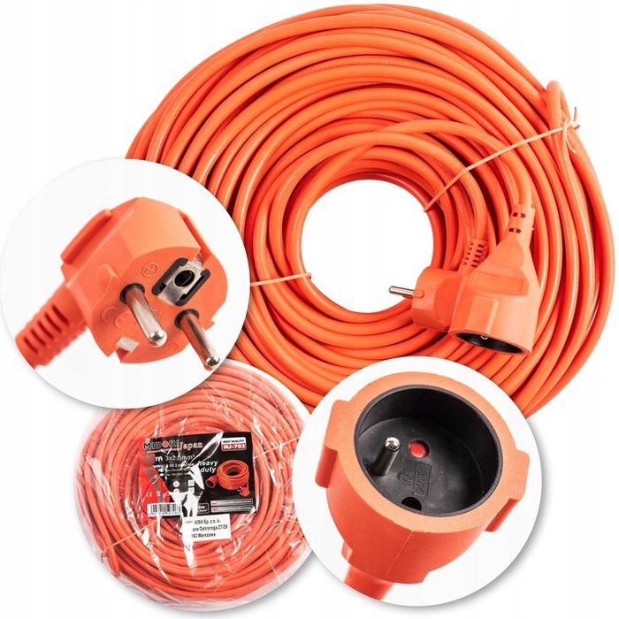 Przedłużacz Ogrodowy Budowlany 30m 3x2.5mm2 GRUBY